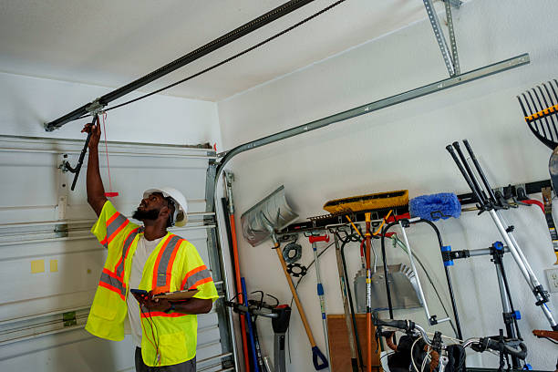 Professional Garage Door Installation technician working in Brecksville, OH